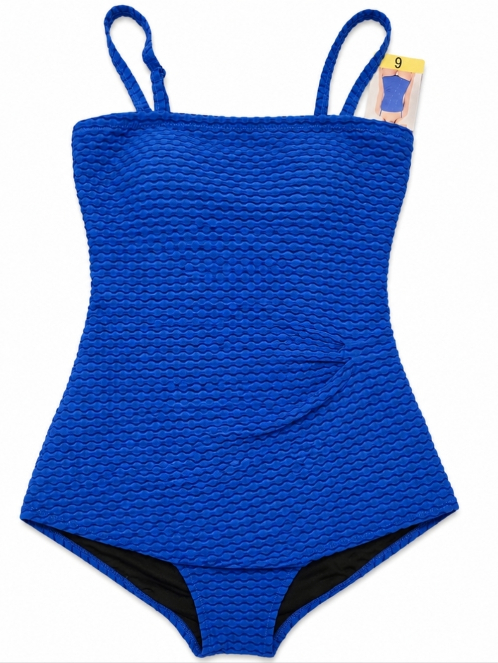 NWT Essentials By Gottex Blue Textured One-Piece Swimsuit Size 6 Tummy Control